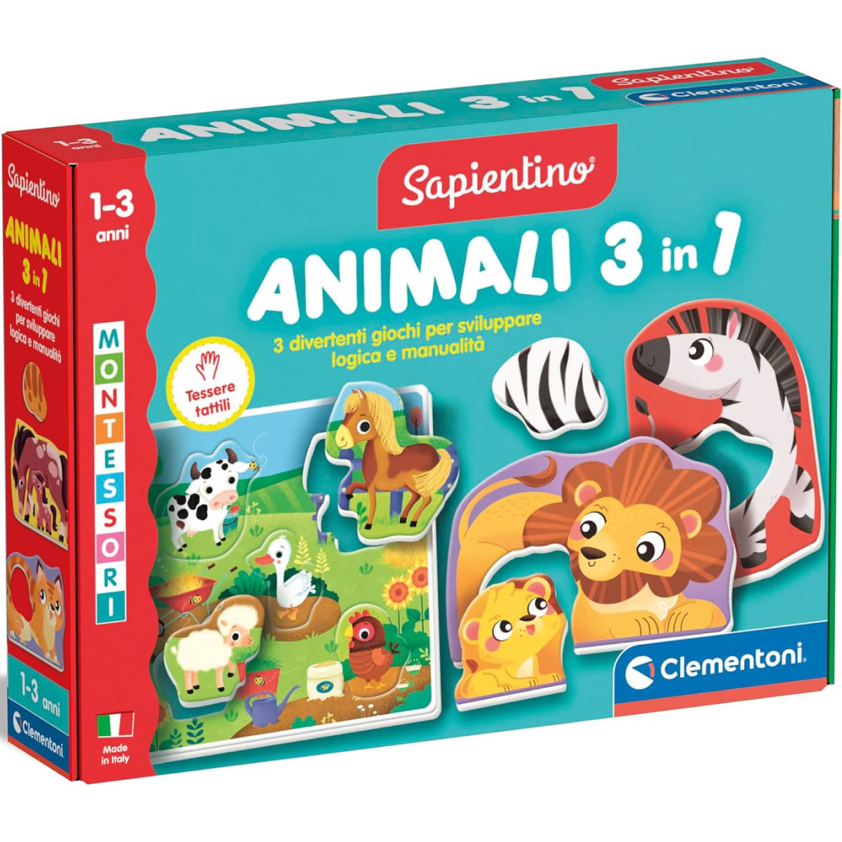 sapientino montessori - animali 3 in 1