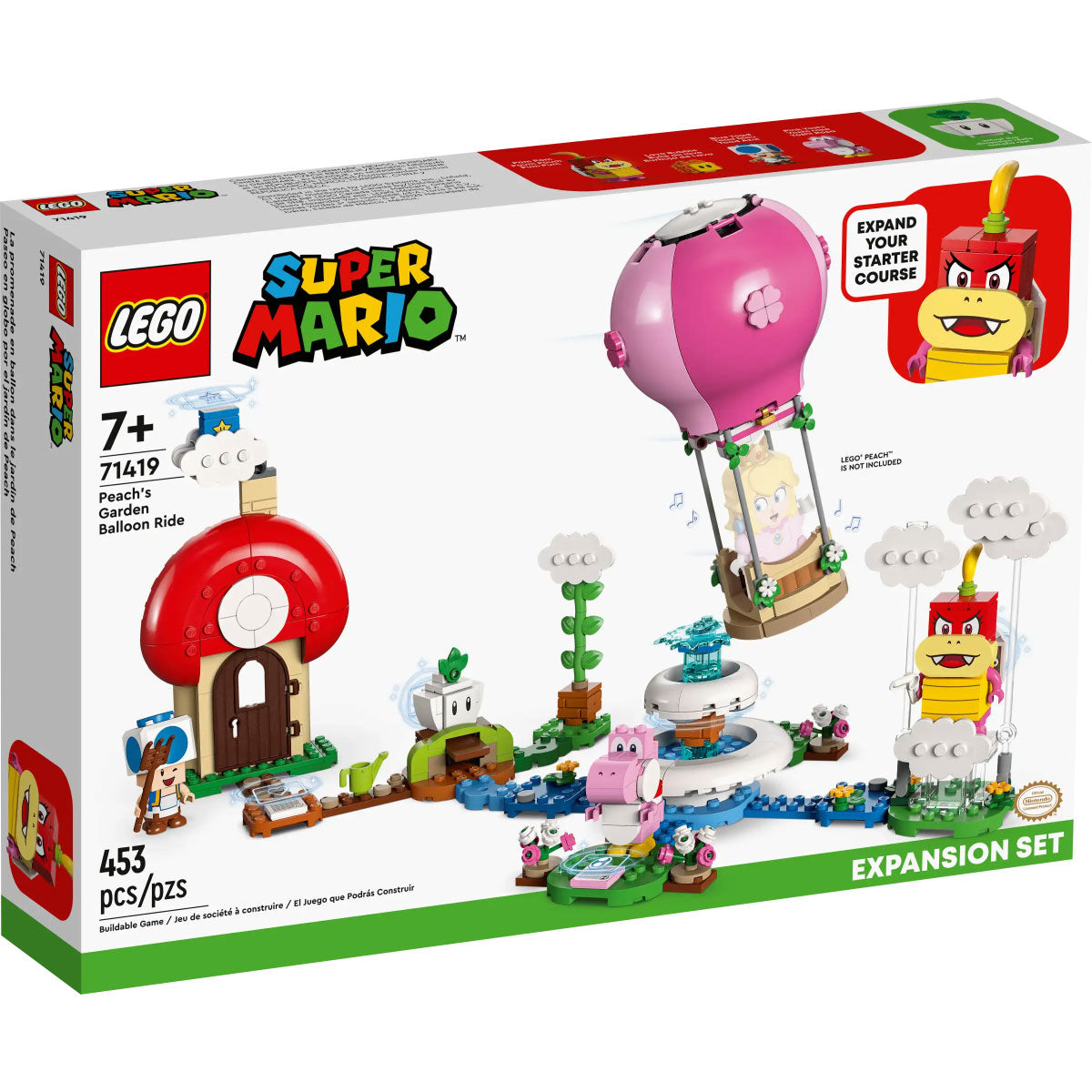 LEGO Super Mario 71419 pack di espansione viaggio in mongolfiera nel giardino di peach