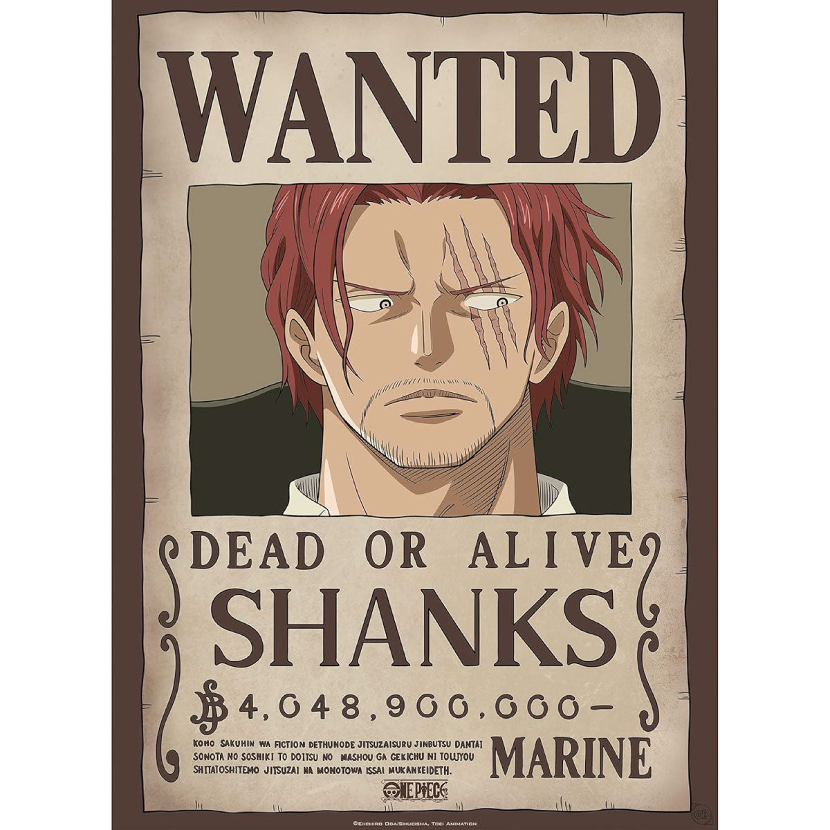 one piece - poster maxi 91,5x61cm - wanted shanks wano