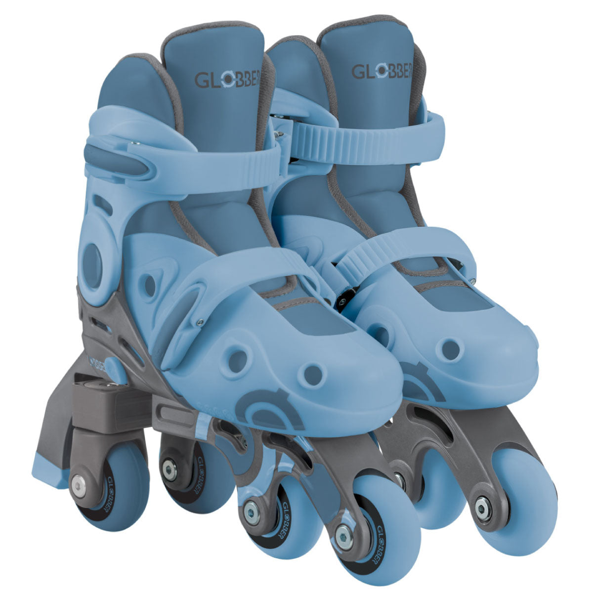 globber - learning inline skates 2 in 1 - ash (taglia 30-33)
