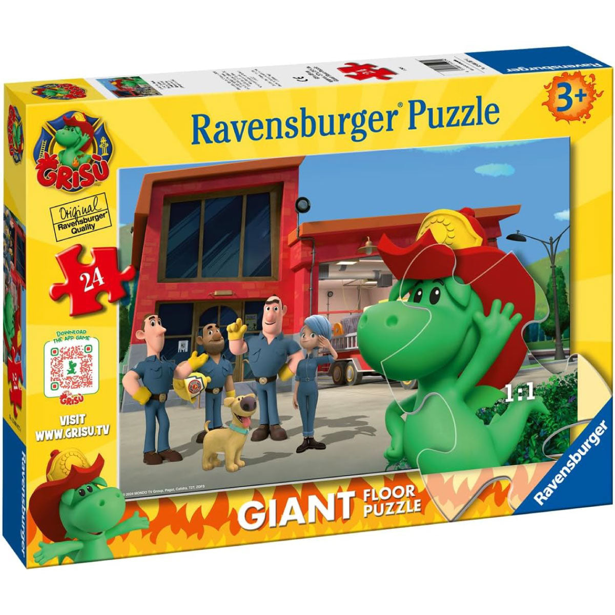 grisù pronti all'azione - puzzle da pavimento 24 pezzi
