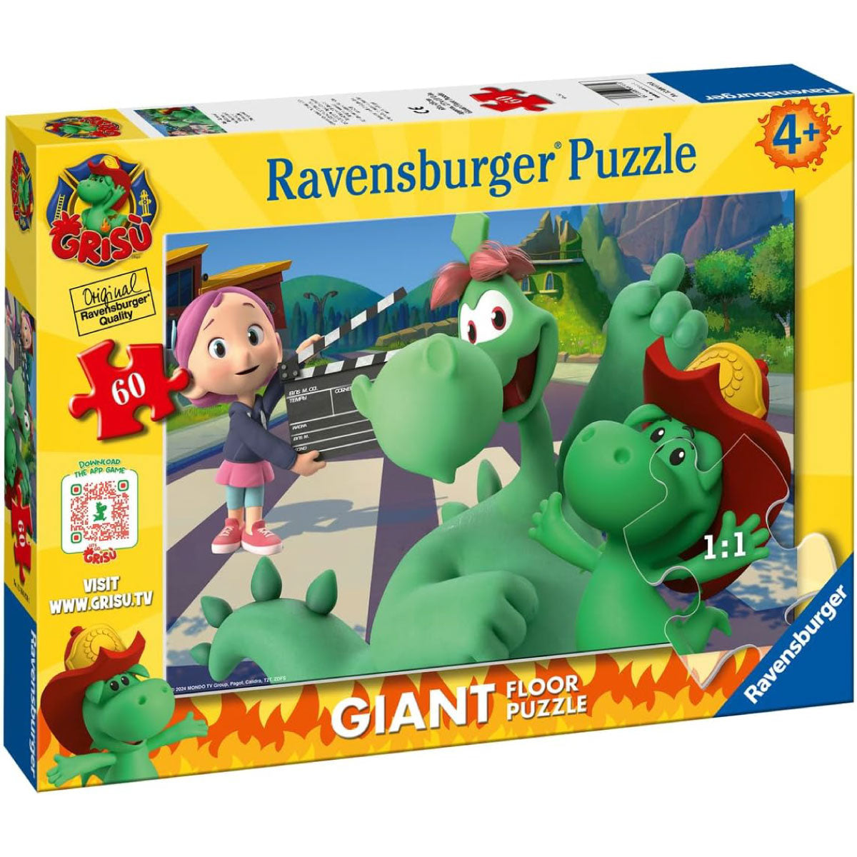 grisù ciak, si gira! - puzzle da pavimento 60 pezzi