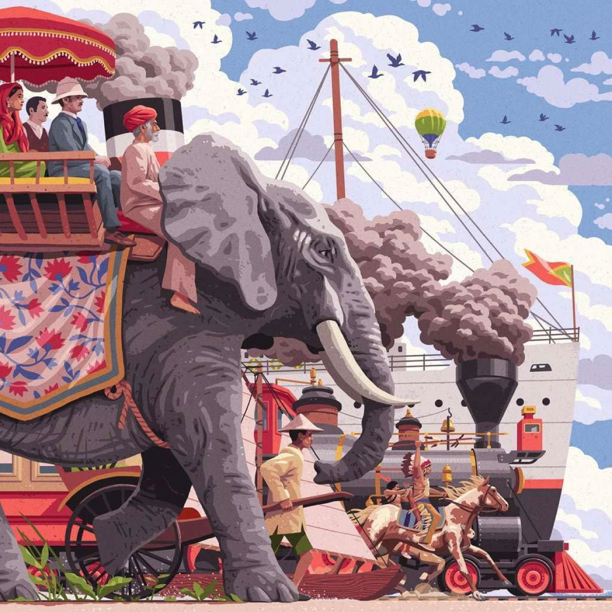 art & soul - around the world in 80 days - puzzle 750 pezzi