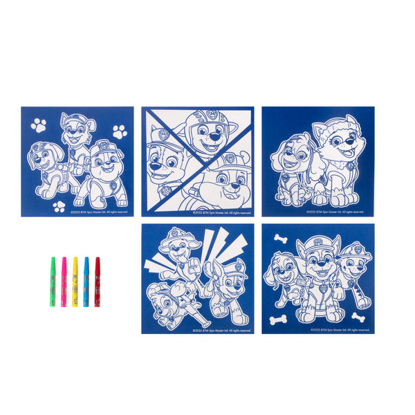 paw patrol - colora i poster in velluto - 5 pagine