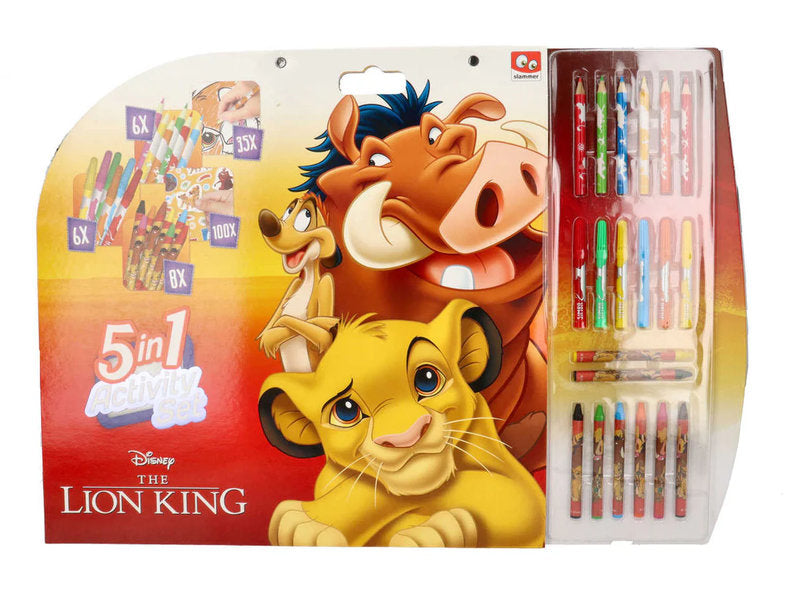 disney - il re leone - 5 in 1 set da colorare