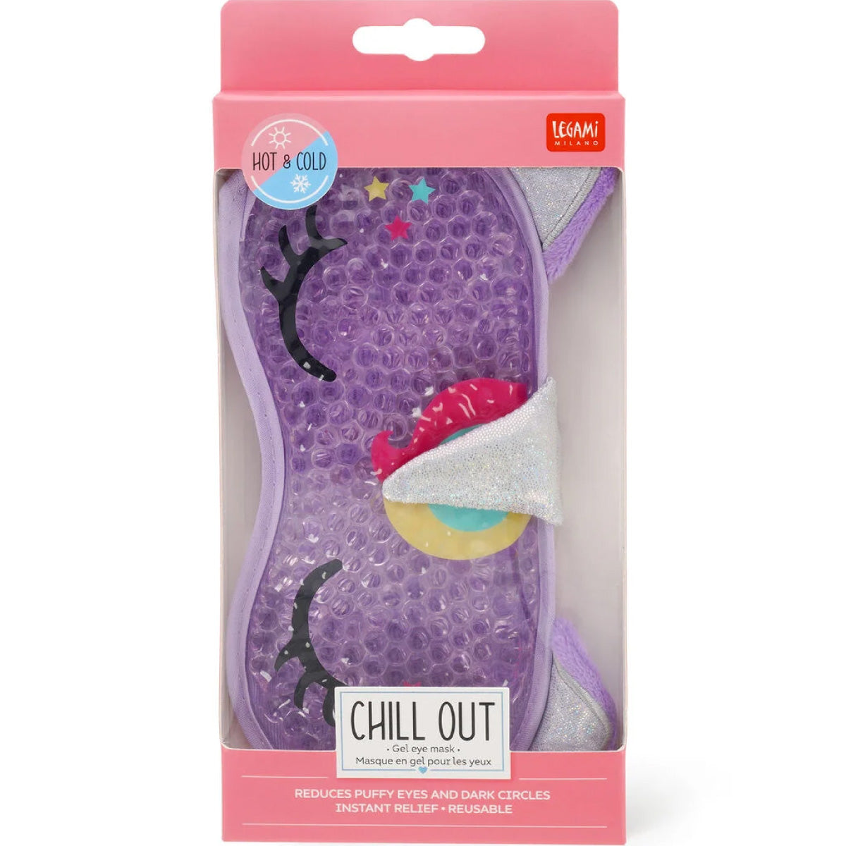 maschera gel per occhi - chill out - unicorn