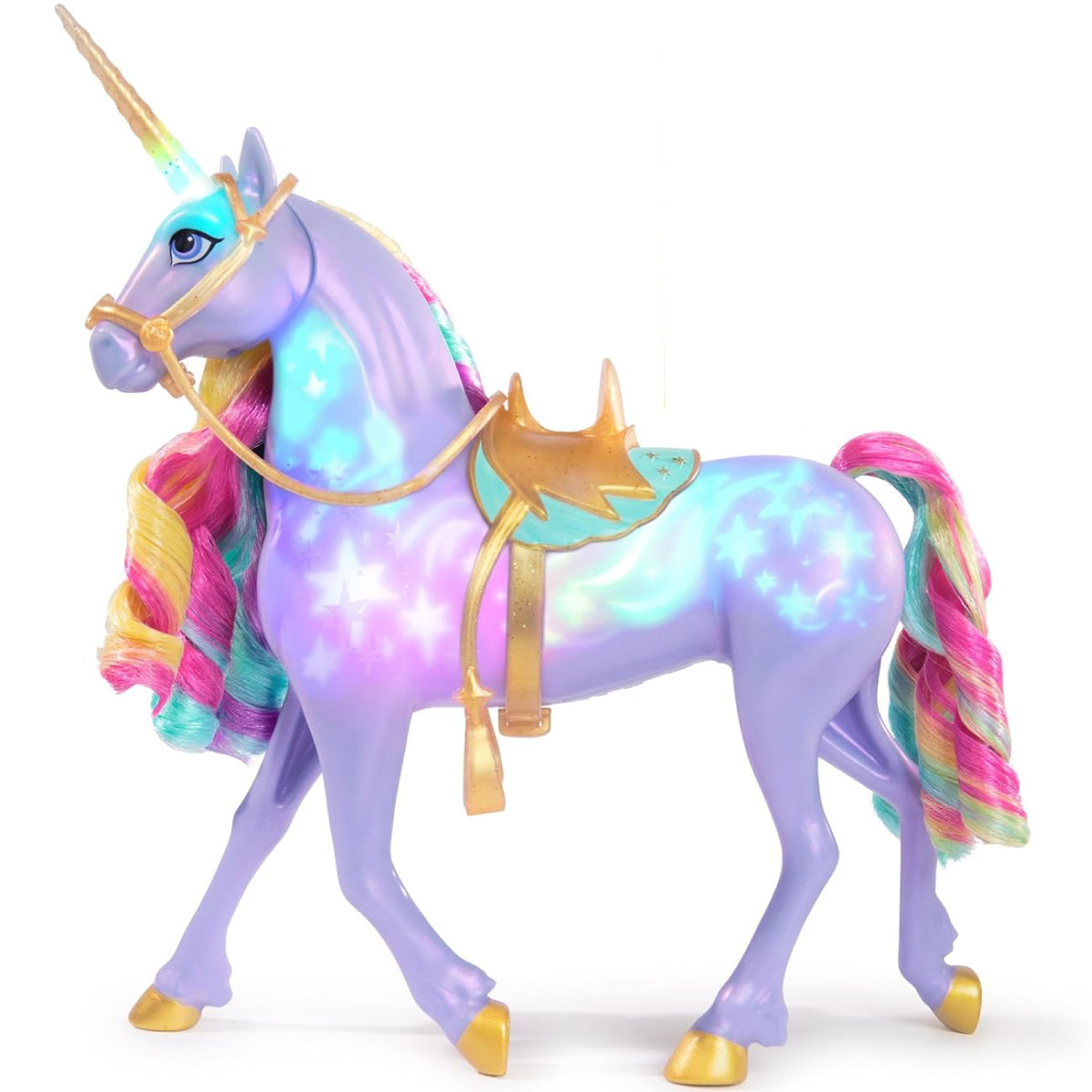 unicorn academy - rainbow light-up wildstar - unicorno 28cm