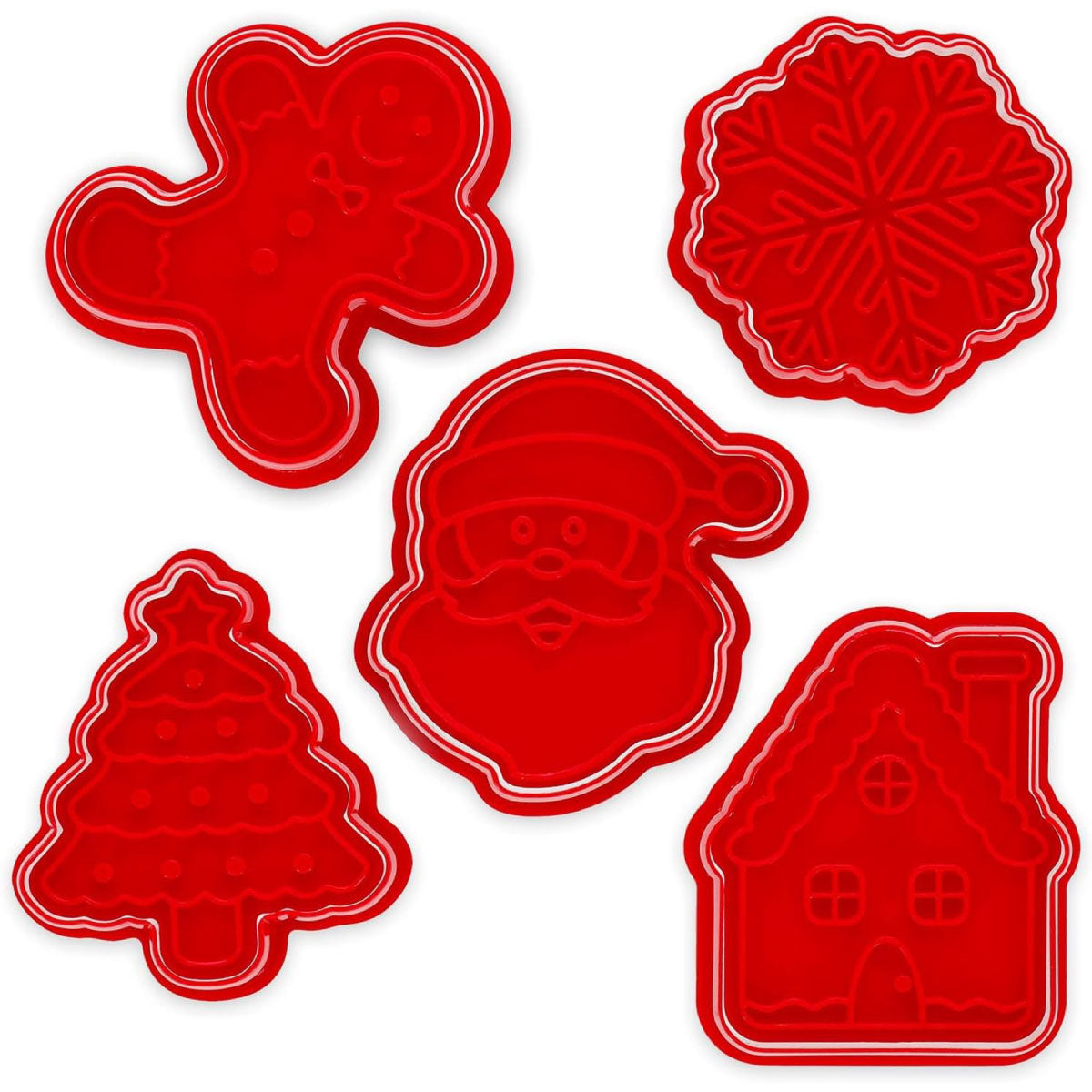 5 formine tagliabiscotti - cookie time - christmas