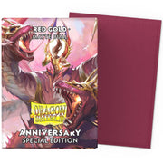 dragon shield standard sleeves - 25th special edition red gold dual matte (100 bustine protettive)