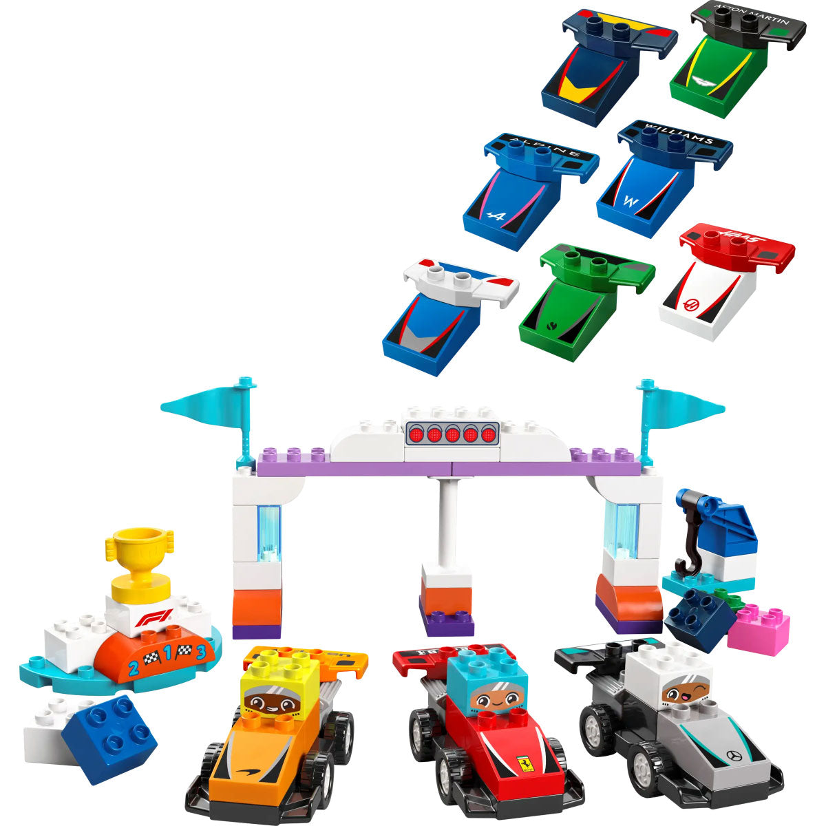 LEGO Duplo 10445 auto da corsa e piloti team f!