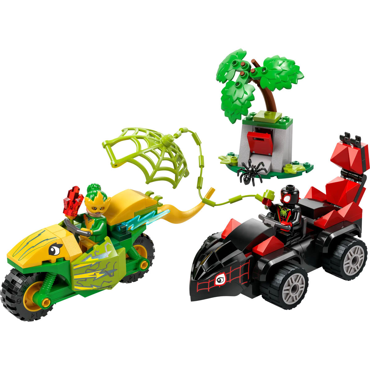 LEGO Super Heroes 11198 inseguimento sui dino-veicoli di spin ed electro