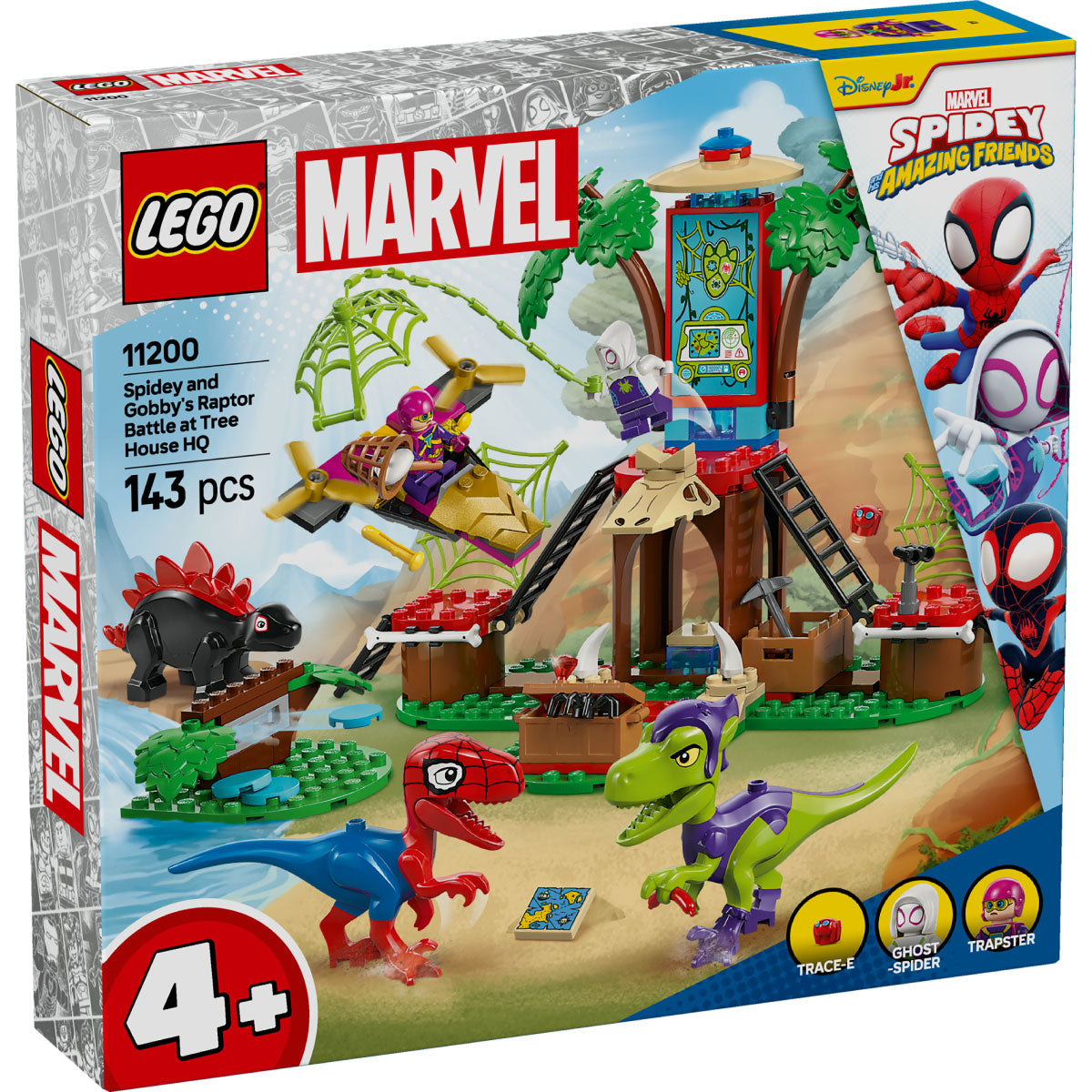 LEGO Super Heroes 11200 battaglia con il raptor al quartier generale sull’albero di spider-man e gobby