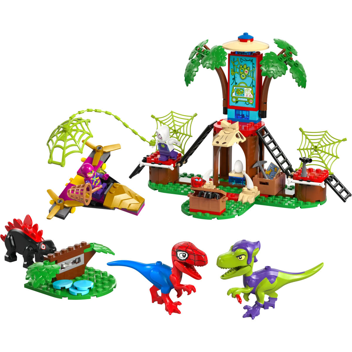 LEGO Super Heroes 11200 battaglia con il raptor al quartier generale sull’albero di spider-man e gobby