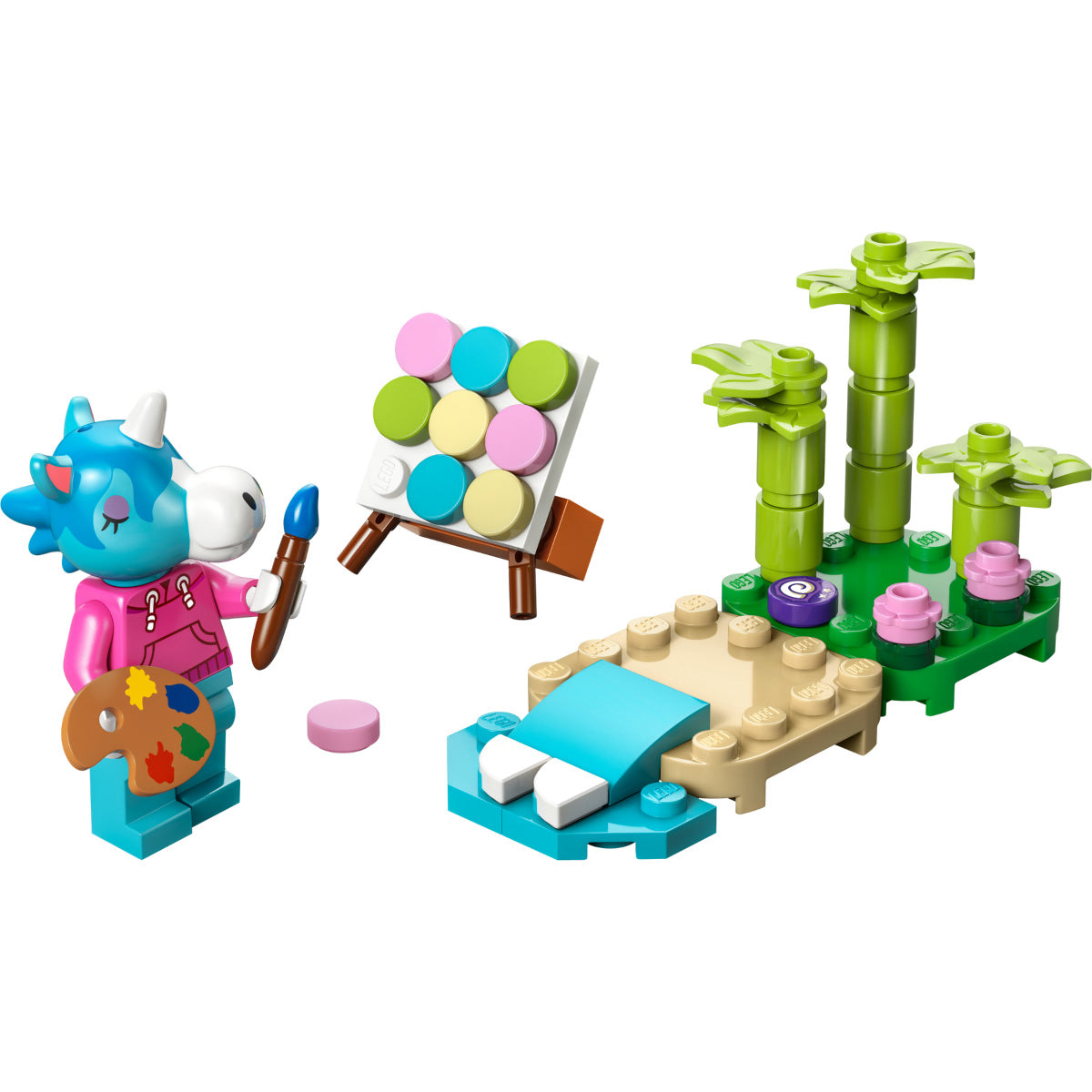 LEGO Animal Crossing 30703 giuliano dipinge sulla spiaggia