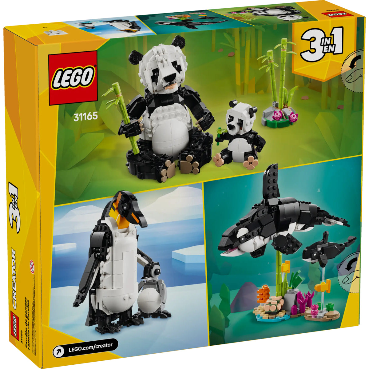 LEGO Creator 31165 animali selvatici: famiglia di panda