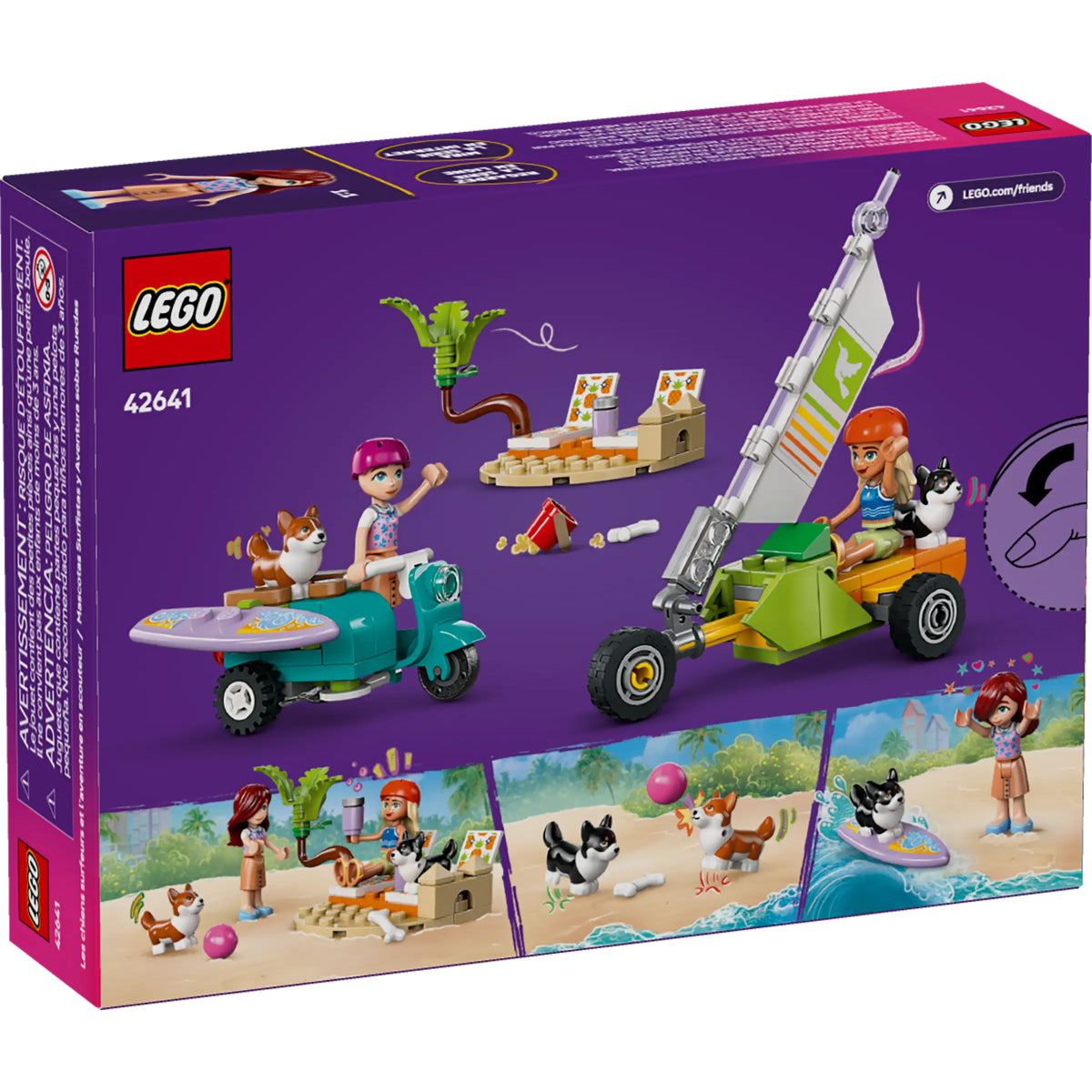 LEGO Friends 42641 avventure canine su windskate e sidecar