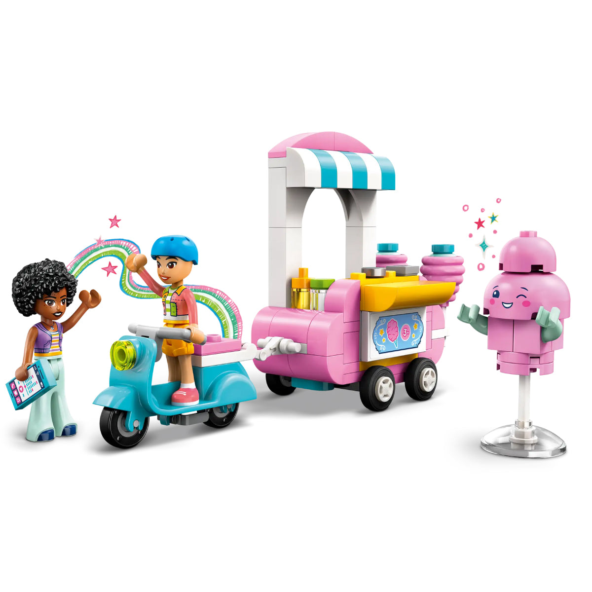 LEGO Friends 42643 bancarella di zucchero filato e scooter