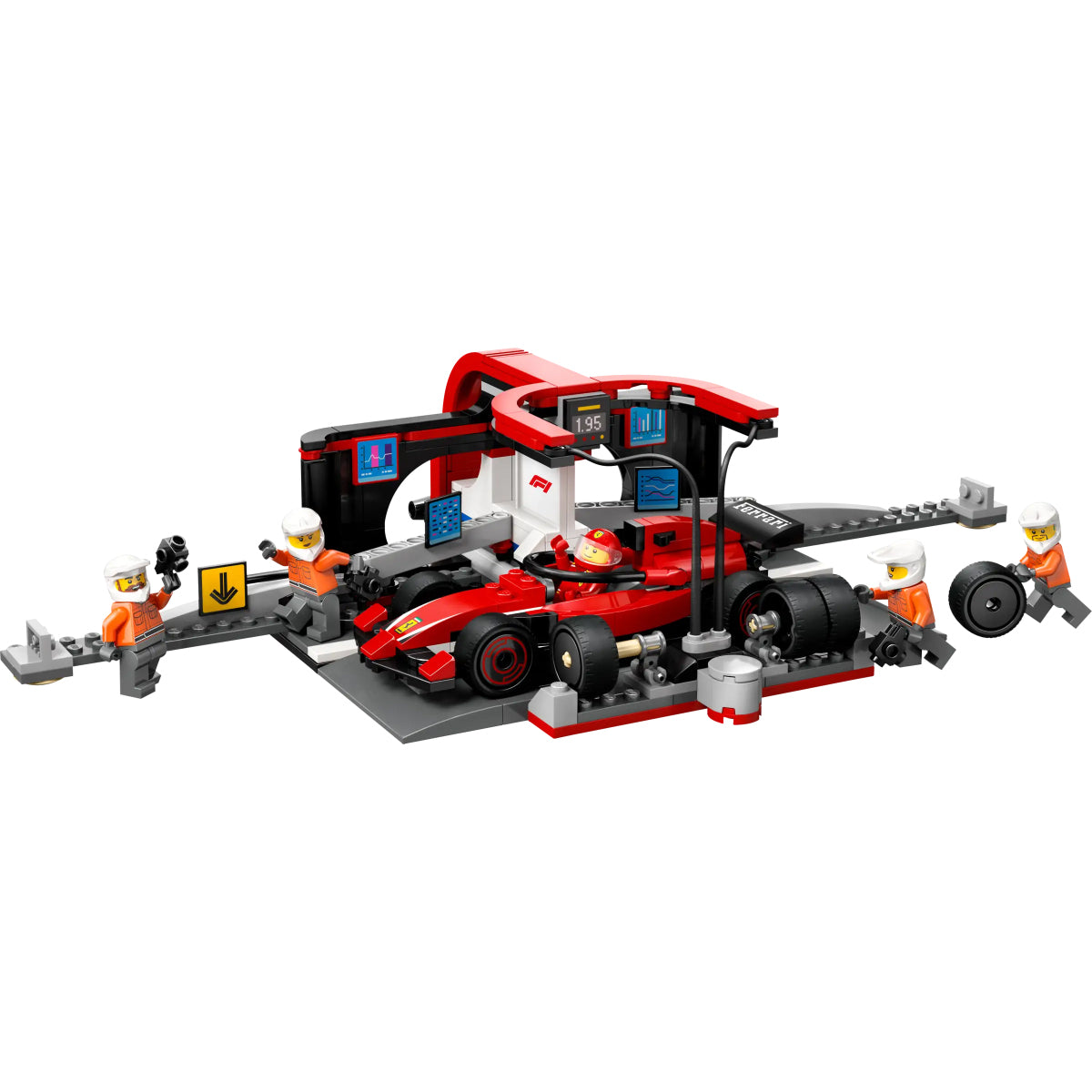 60443 - pitstop e meccanici con monoposto ferrari f1