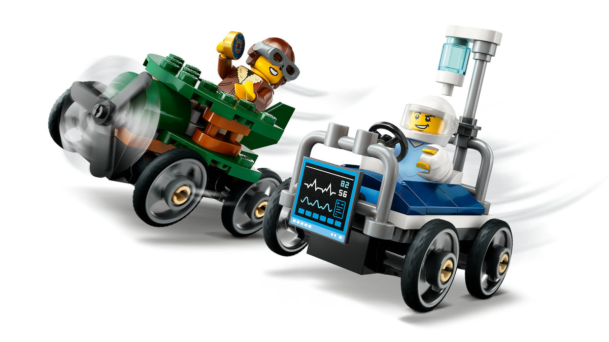 LEGO City 60459 pack veicoli da corsa: aereo contro letto d’ospedale