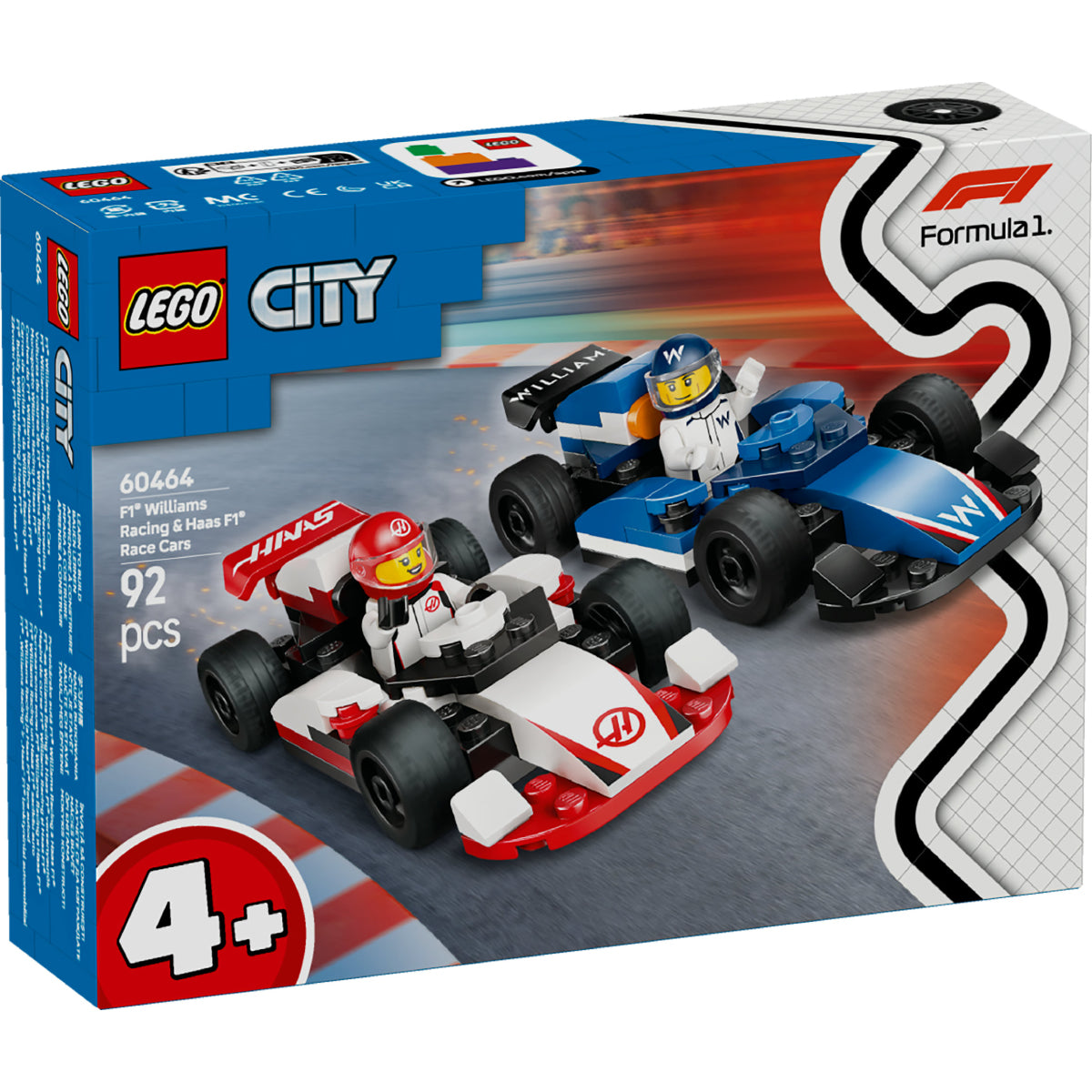 LEGO City 60464 monoposto williams racing e haas f1