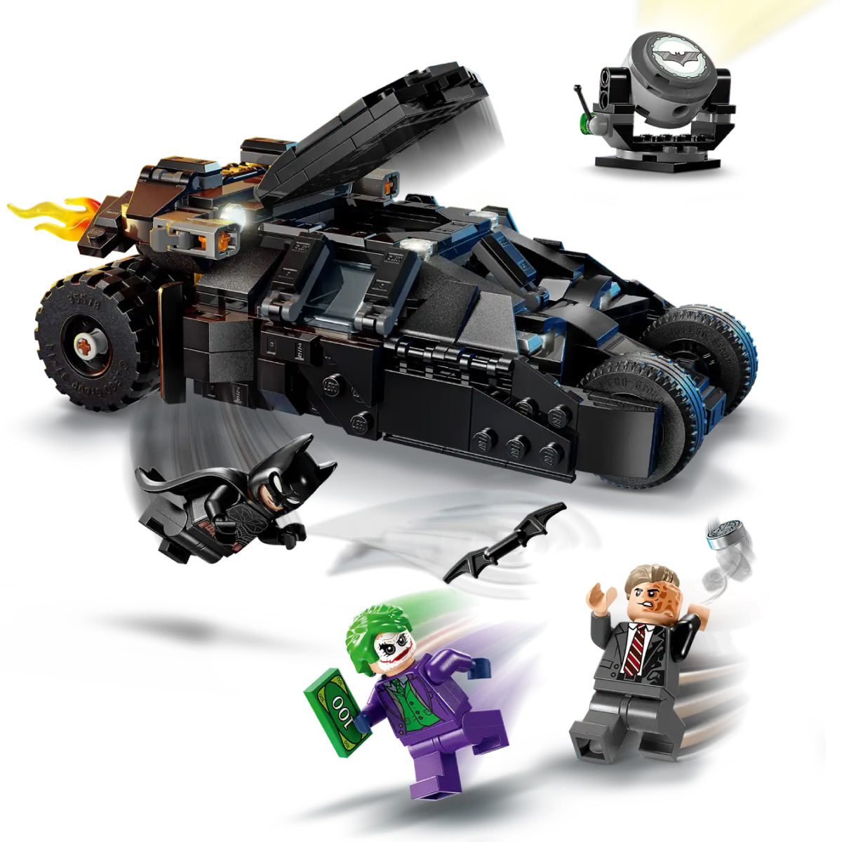 76303 - tumbler di batman contro two-face e the joker