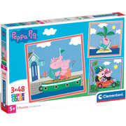 peppa pig - puzzle 3x48 pezzi