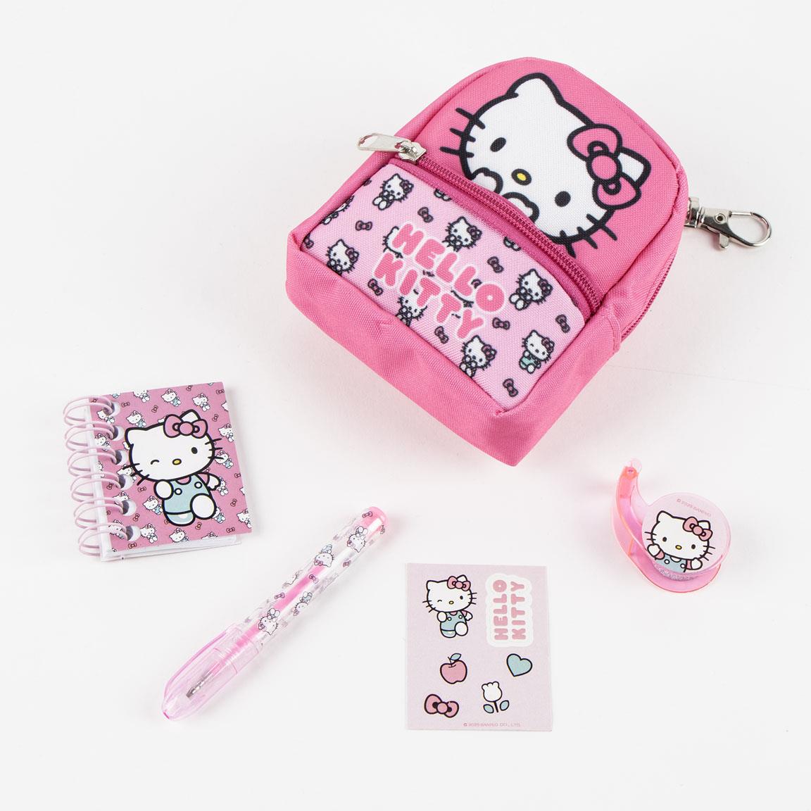 set di cancelleria + mini zaino - hello kitty