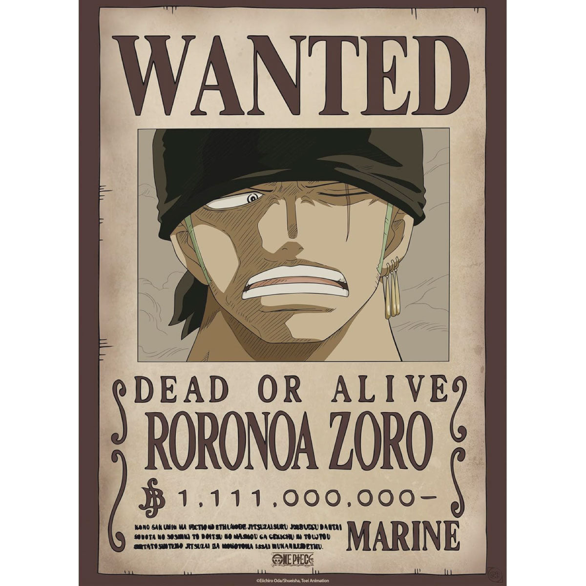 one piece - set 2 chibi posters 52x38cm - wanted luffy & zoro