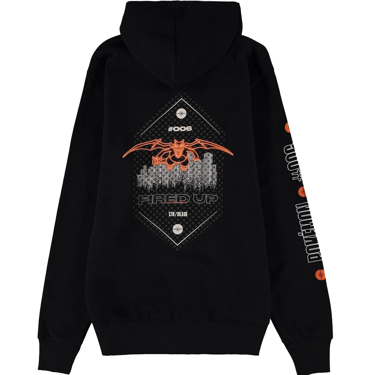 pokémon - charizard men's zipper hoodie - 2xl
