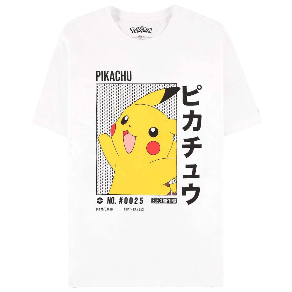 pokémon - pikachu men's short sleeved t-shirt (white) - s