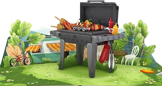 biglietto di auguri - king of the grill - kirigami