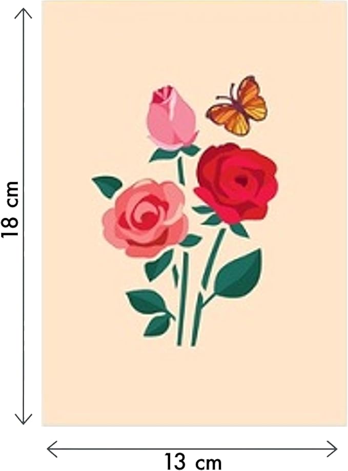 biglietto di auguri - rose - kirigami