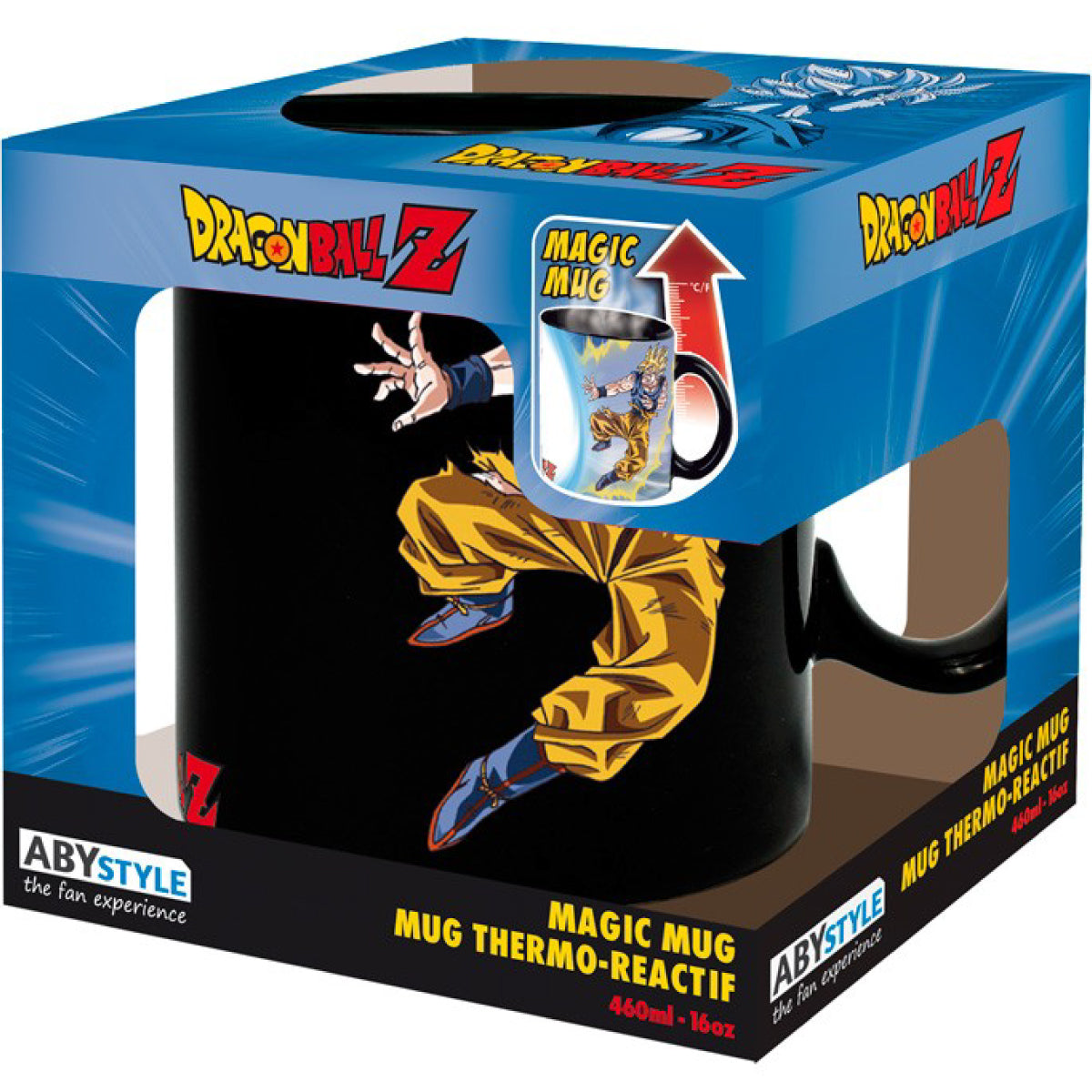 dragon ball - tazza heat change 460ml - goku vs buu