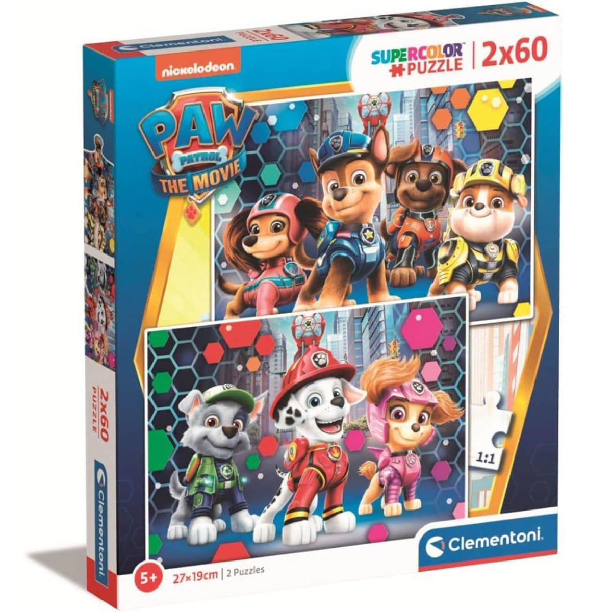 paw patrol - puzzle 2x60 pezzi