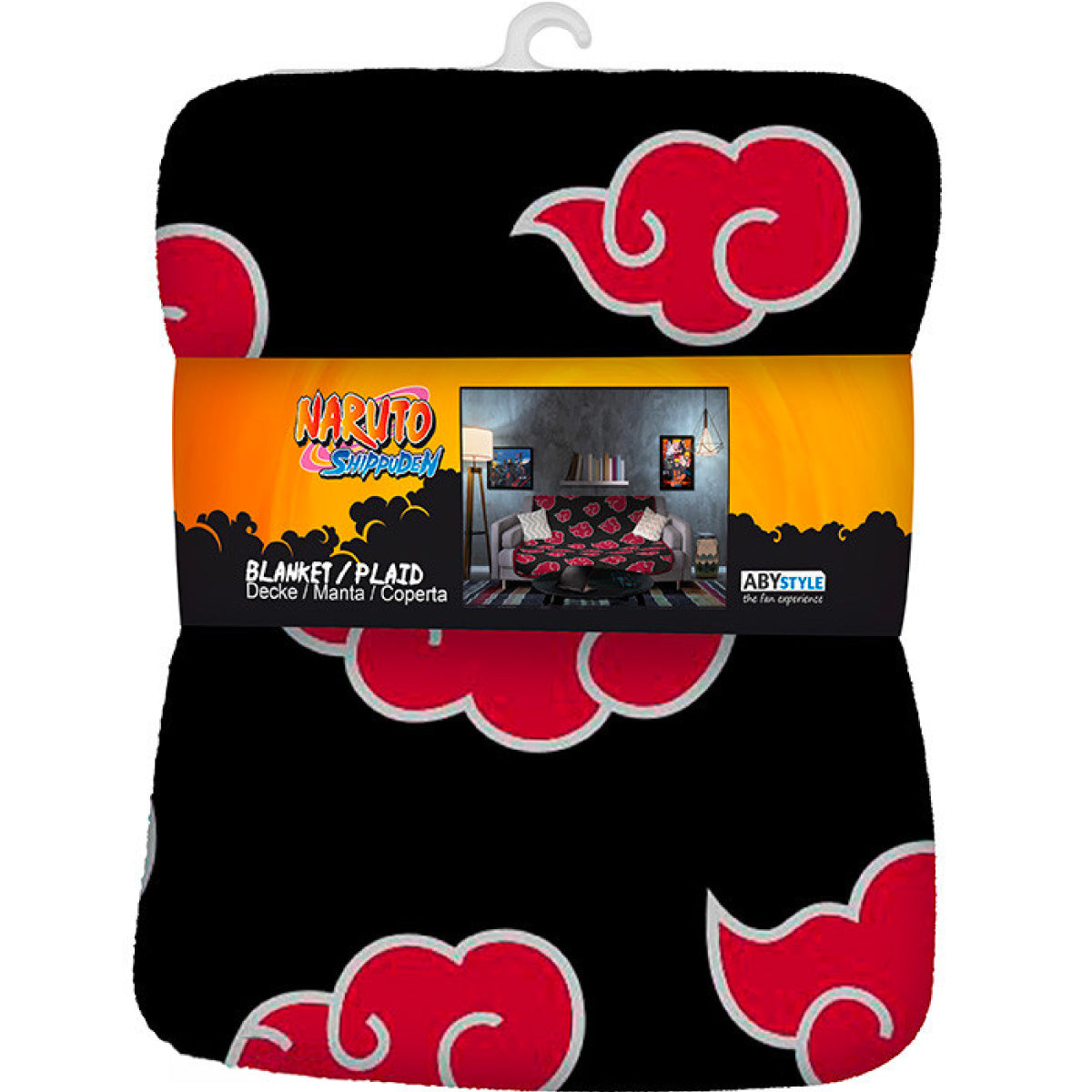 naruto shippuden - akatsuki - coperta 150x120cm