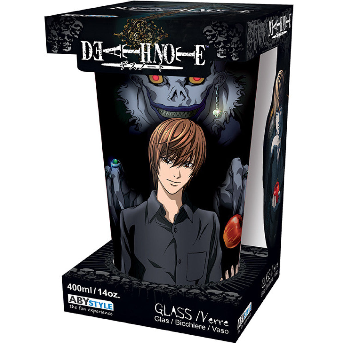 death note - bicchiere large 400ml - light & misa