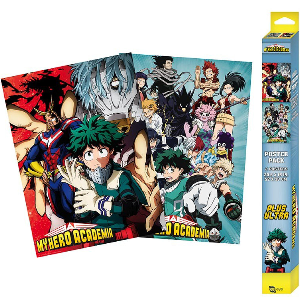my hero academia - set 2 chibi posters 52x38cm - artworks
