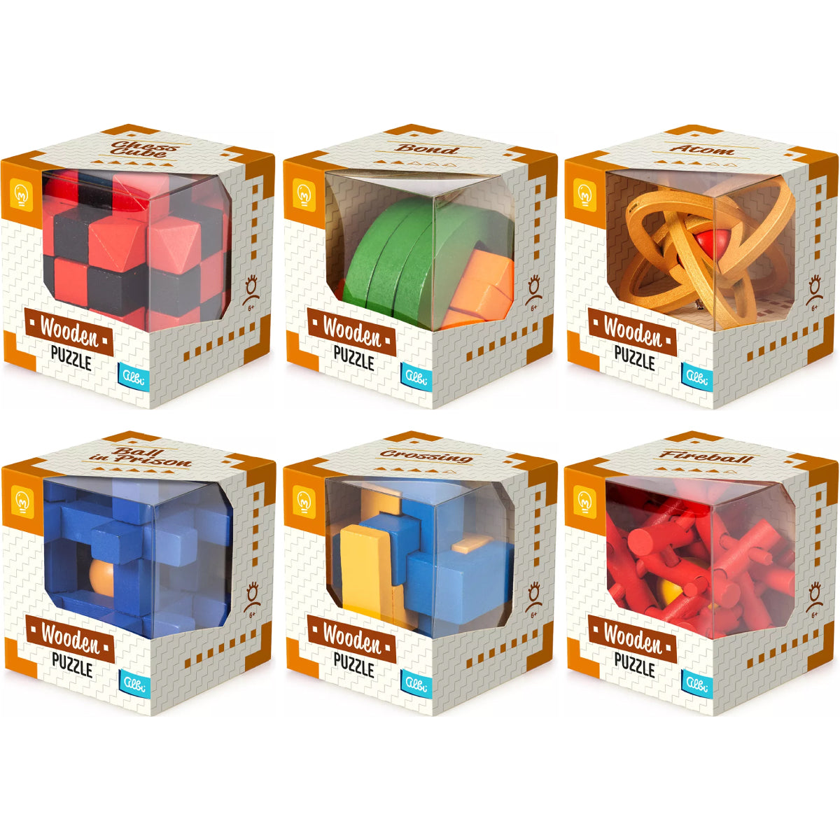 rompicapo wooden puzzle 25cm - modello assortito