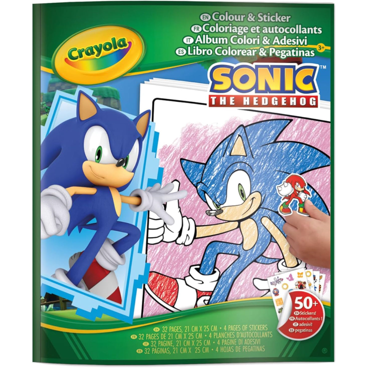 album da colorare con sticker - sonic