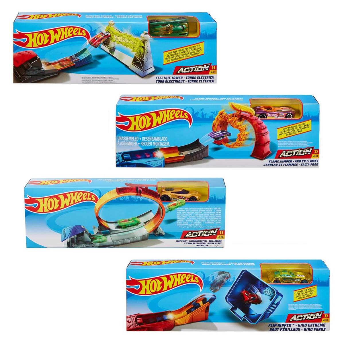 hot wheels - action classic stunt set - modello assortito