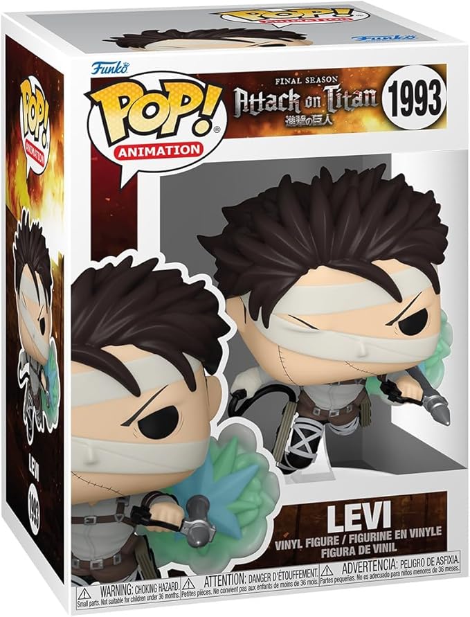attack on titan - levi 9cm - funko pop! 1993