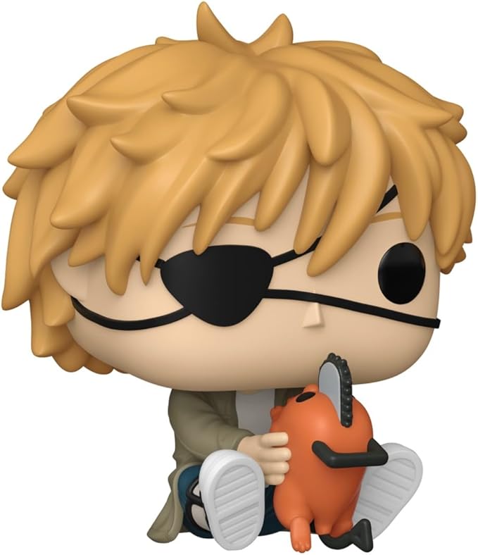 chainsaw man - denji & pochita 9cm - funko pop! 1971