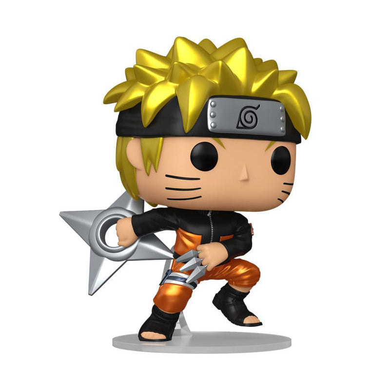 naruto shippuden - naruto uzumaki (metallic) 9cm - funko pop! 1843 chase