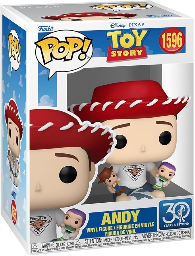 toy story 30th anniversary - andy 9cm - funko pop! 1596