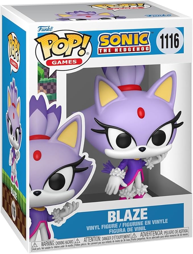sonic the hedgehog - blaze the cat 9cm - funko pop! 1116