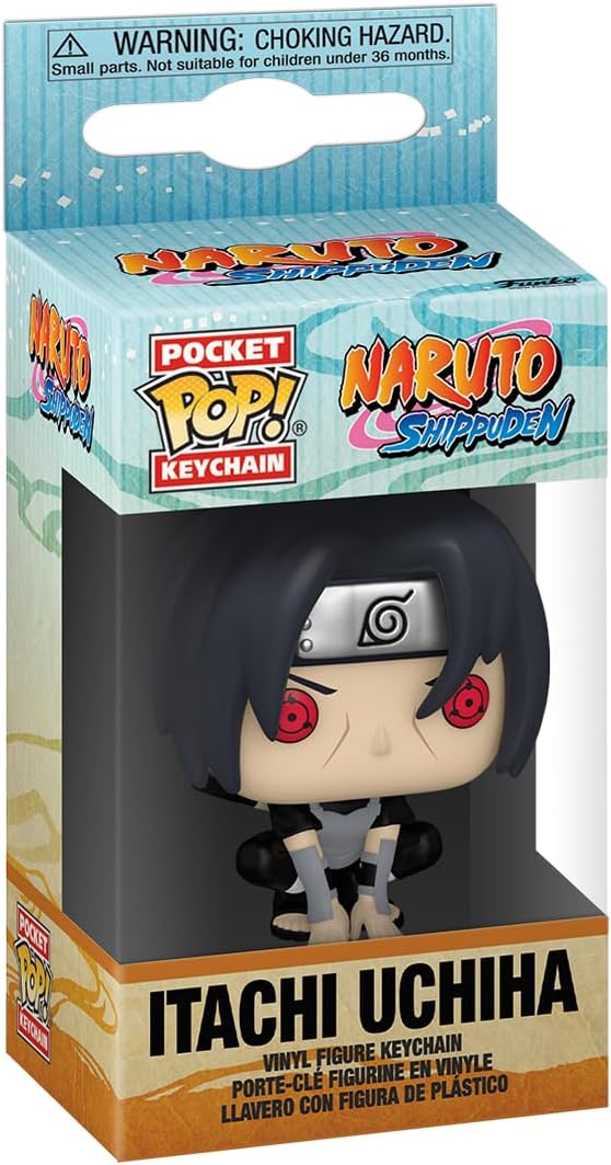 naruto shippuden - itachi uchiha (moonlit) 4cm - funko pop! portachiavi
