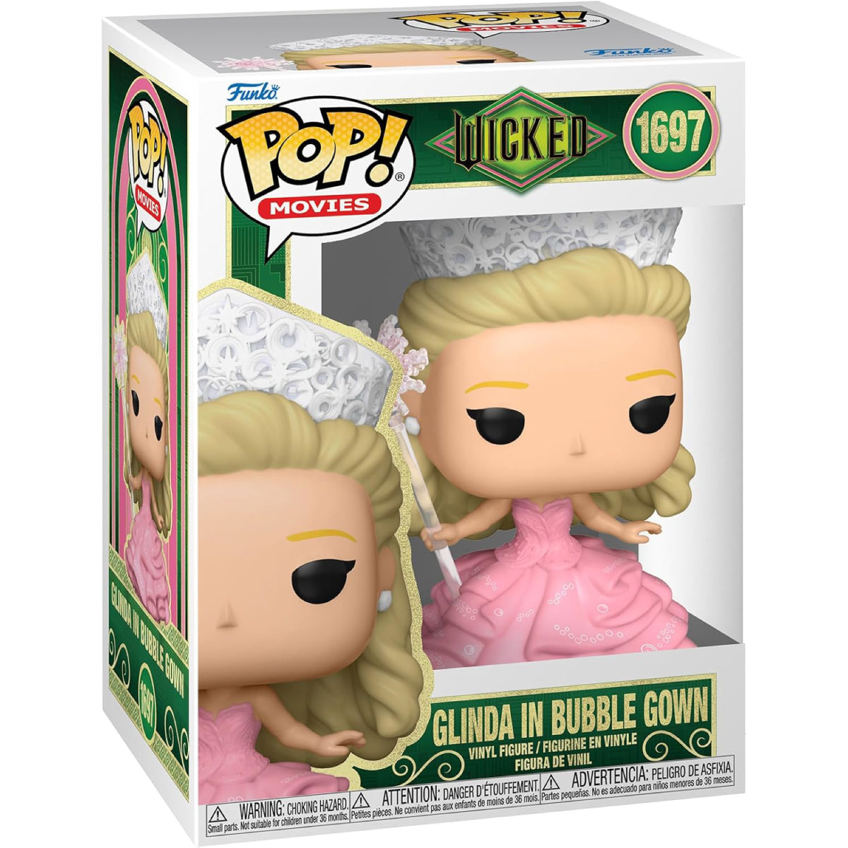 wicked - glinda in bubble gown 9cm - funko pop! 1697