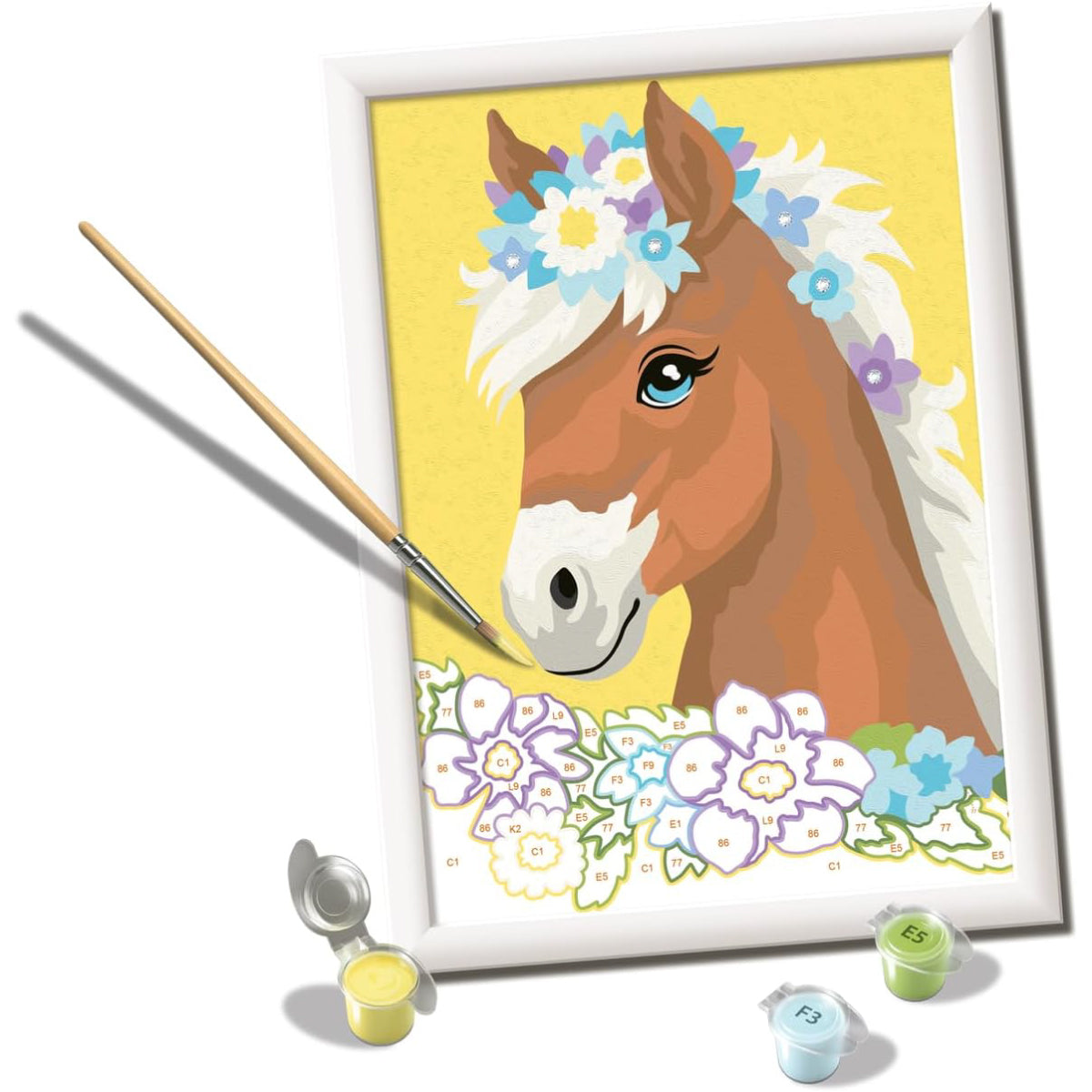 creart serie d - cavallo tra i fiori