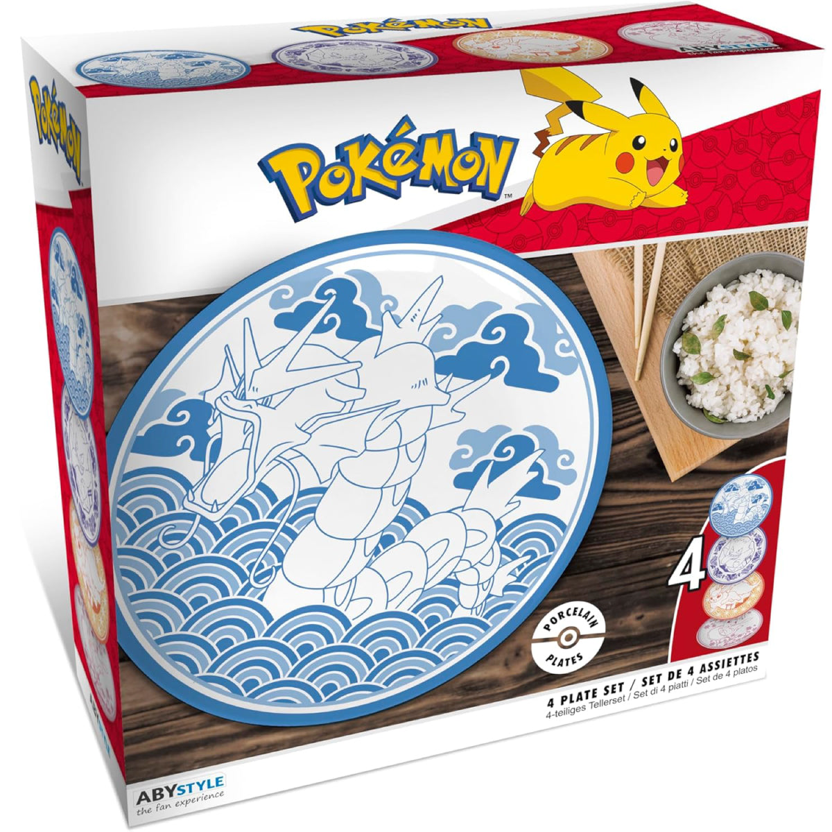 pokemon - set 4 piatti japanese style