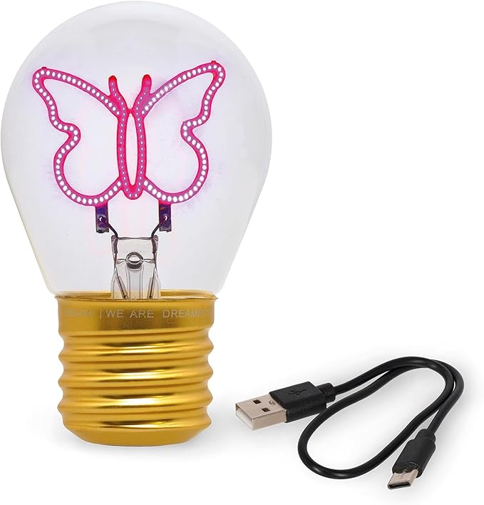 bulb fiction - lampada da tavolo lampadina - butterfly